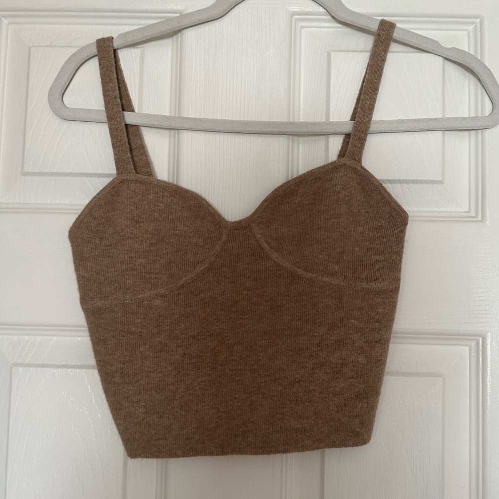 Wilfred cashmere bra-style crop top
